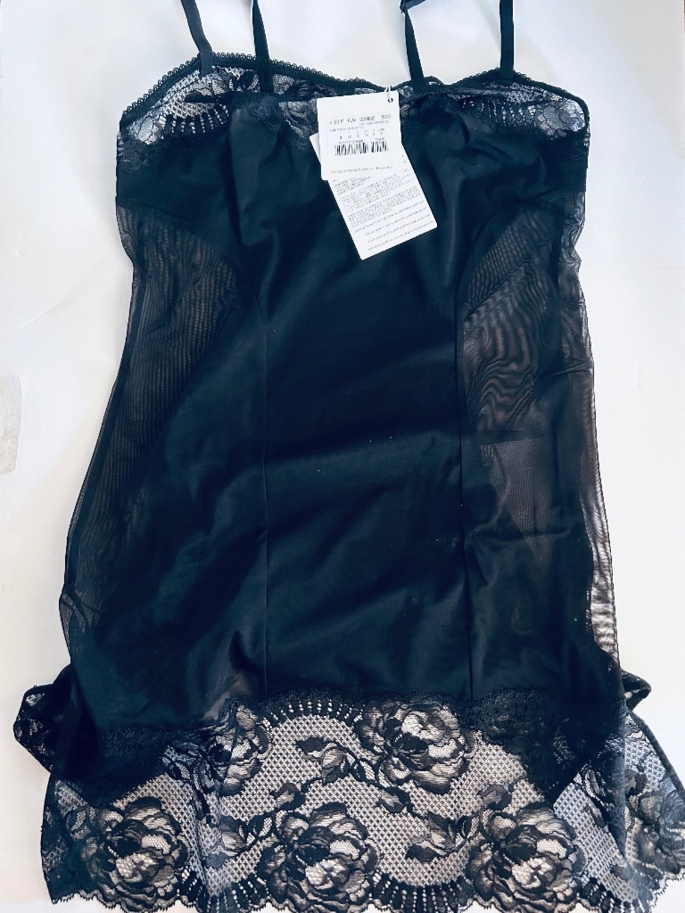 La Perla Briggita sheer slip dress w floral embroidery NWT - sz MED
